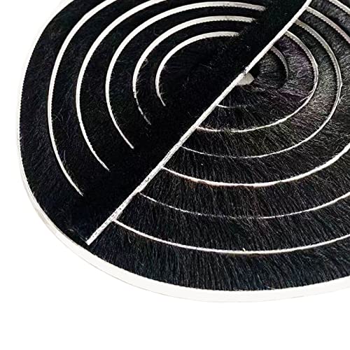 Paraspifferi autoadesivo, 5 m x 9 mm x 15 mm, paraspifferi per scorrevoli, nero