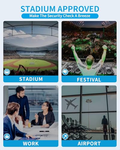 Image of Paxiland Clear Bag for Stadium Events 12x6x12 inches, Clear Tote Bag with Reinforced Strap, Clear HandBag for Sports Concert