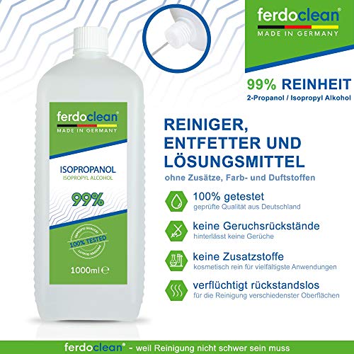 ferdoclean® isopropanol alcohol 99,9% - 1000 ml | IPA 2-propanol isopropylalcohol isopropyl | Reinigingsmiddel 1L - Image 3
