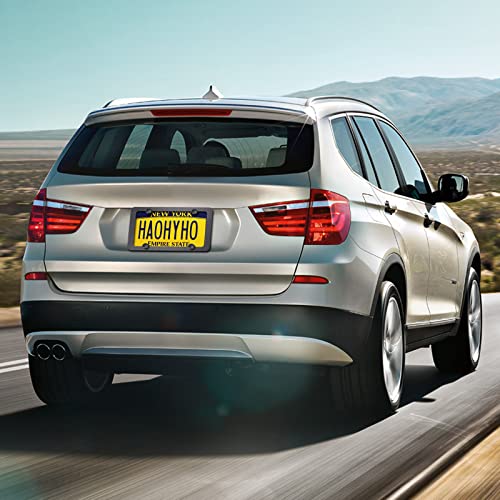 Bgmvfk Carbon Fiber License Plate Frame- Black Carbon Pattern Plastic Car Tag Holder Bracket, 2 Pack 4 Hole Thin Edge Front Rear Cover For Men Women, With Stainless Steel Screw Caps #TOP4