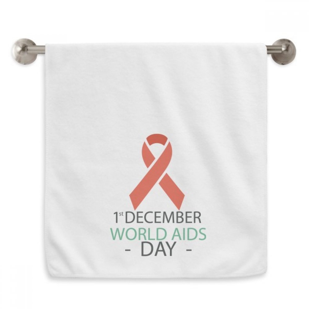 Serviette SIDA HIV solidarité 1er décembre cadeau symbolique blanc