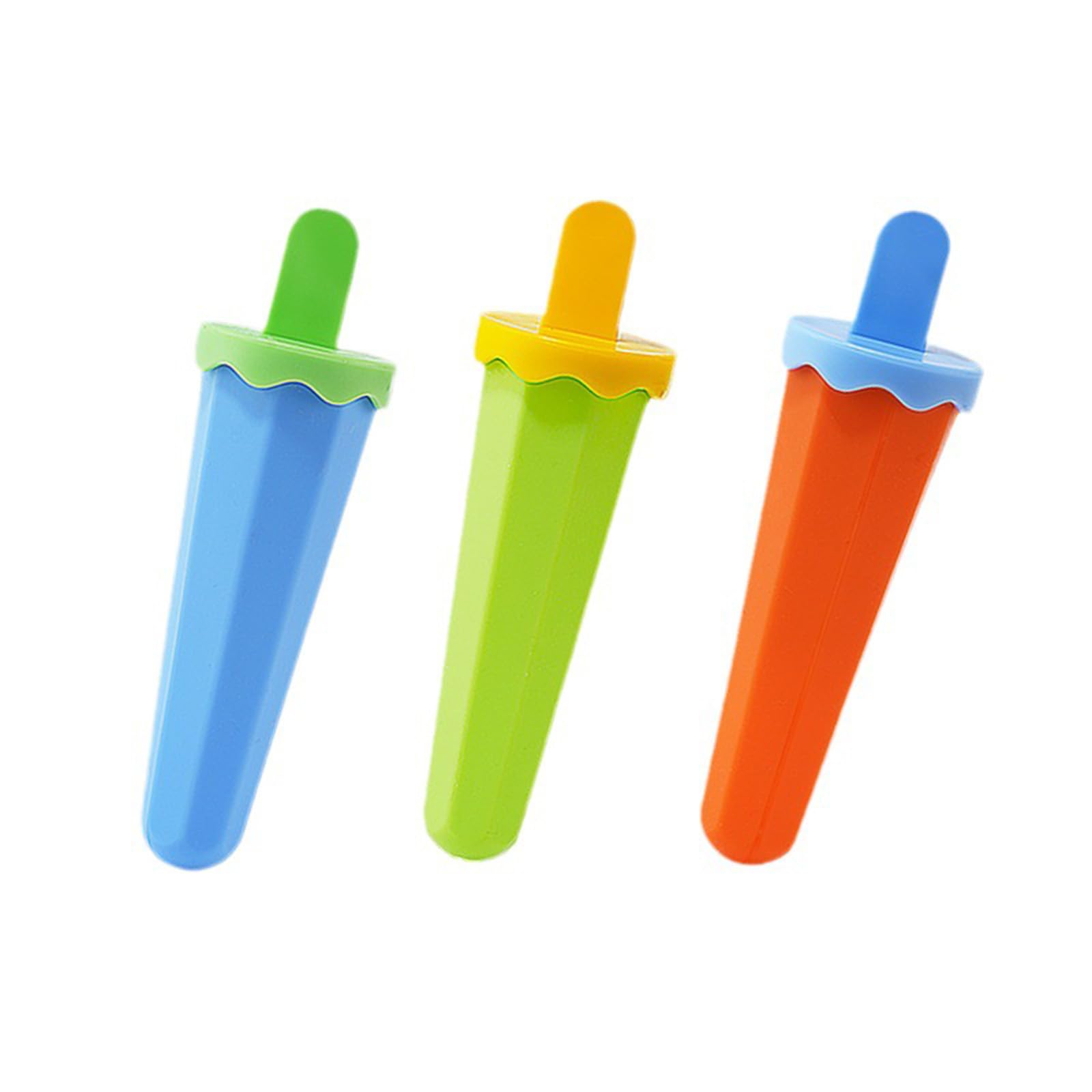 Yuly 5Pcs Reusable Silicone Ice Cream Molds with Drip Guards Easy Release Silicone Popsicles Molds Reusable Ice Lollys Moulds