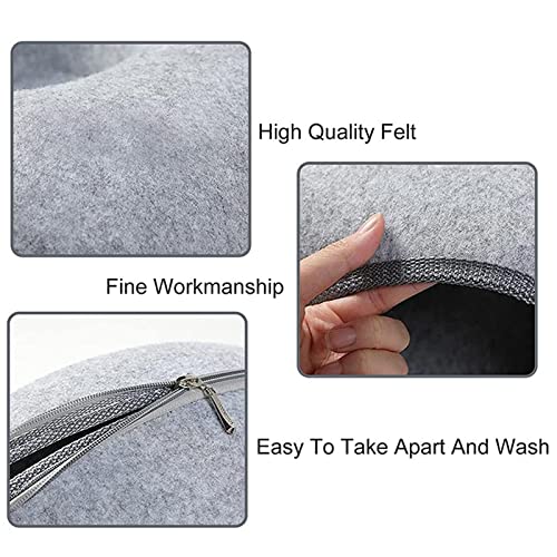 Cama de túnel de gato para gatos internos, ninho de cama de tubo de gatinho redondo de feltro, túnel