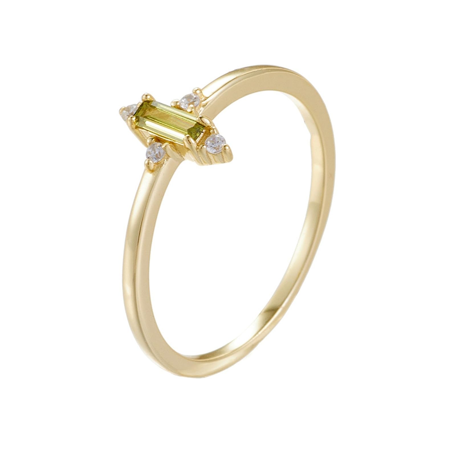 Bague de fiançailles en or jaune 9 carats avec tourmaline pour femme