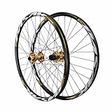 Set di ruote for bici: set di ruote for mountain bike da 24 pollici. Cerchio con rivetti a doppio strato in lega di alluminio, freno a disco a sei bulloni. Peso: ruota anteriore 870 g, ruota posteriore 1016 g.