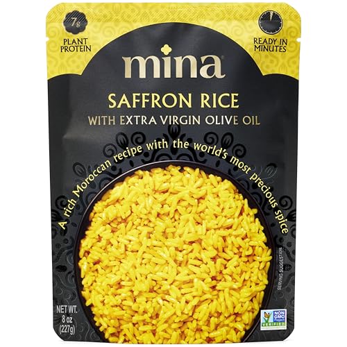 Mina Saffron Rice, Yellow Rice, With Extra Virgin Olive Oil,
