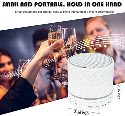Image of AOSUODI Bluetooth Speaker,Portable Wireless Speakers with Led Lights,IPX7 Waterproof Shower Speakers,360 HD Surround Sound,Built-in-Mic,TF Card,Mini Outdoor Speaker Radio for Party,Travel,Beach,Home