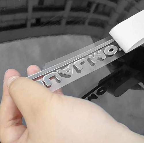 Atom Fit Dual Motor Underlined Letters Emblem Compatible With Tesla Model 3 X Y Decorative Auto Letter Decal Performance Badge Accessories For Car Trunk Body Door Truck Vehicle #TOP7