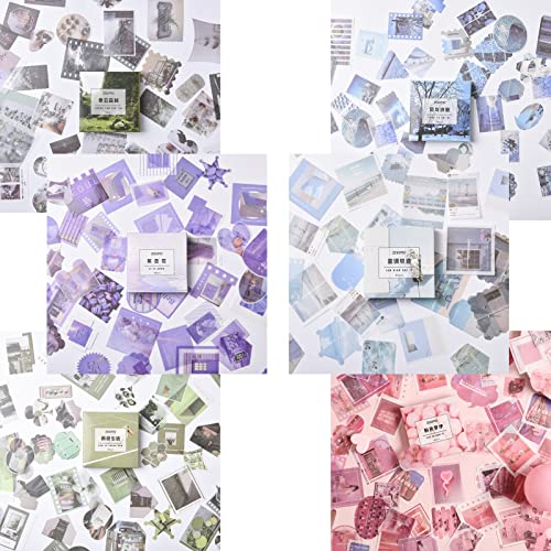 480枚セットシール フレークシール シールノート ステッカー 和紙 可愛いins 風景シール手帳 シールの美化 ミニシール DIY 手帳の飾り