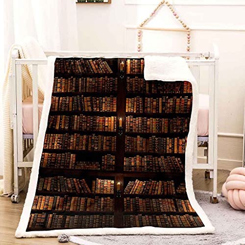 Couverture microfibre 130x150 chaude et douce motif vintage 3D