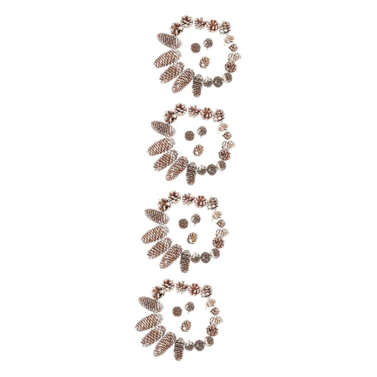 VILLCASE 4ensembles Set Pignes Naturelles Séchées pour Décoration Matériaux De Fête pour De Table Et Décorations De