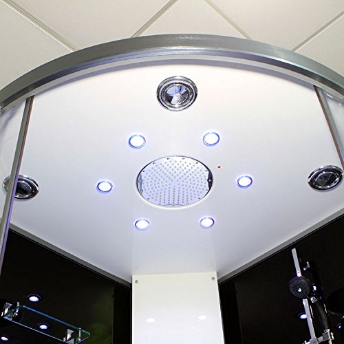 EAGO Dampfdusche DA336F12 schwarz/ 150×150-4