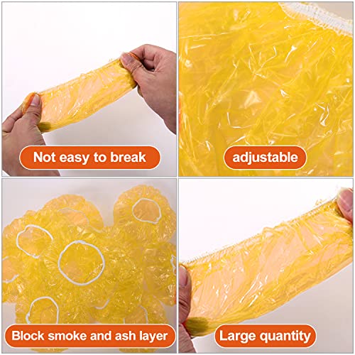 30pcs Smoke Detector Cover, Fire Alarm Dust Covers Reusable Fire Alarm Cap Cover Plastic Smoke Detector Cover Stretch for Inside Home Kitchen (Yellow) - Image 3