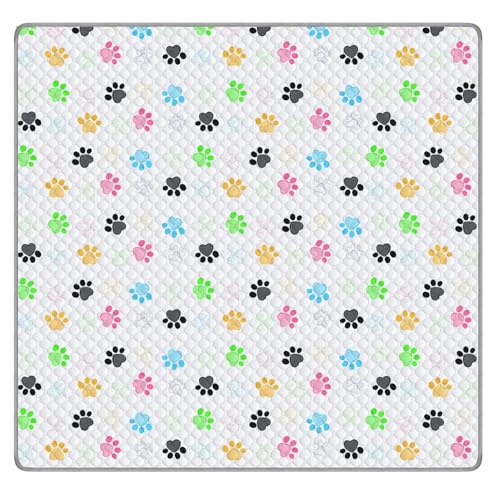 Image of Washable Pee Pads for Dogs, 2 Pack Super Absorbent Reusable Puppy Pads for Potty Training, Floor, Couch, Bed, and Crate, 63'' x 63''