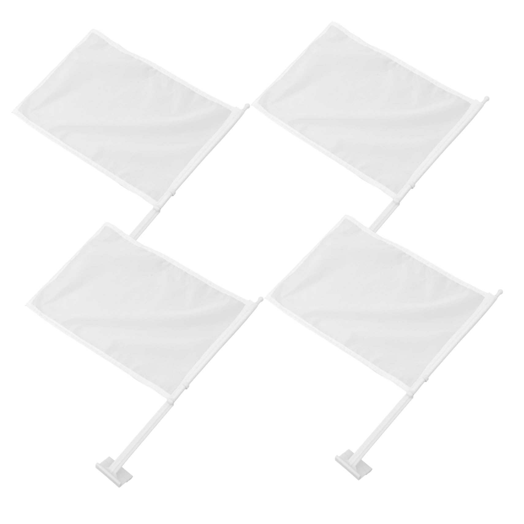 PACKOVE 4pcs Blank Signal Flags for Decoration Handheld Cheering Flags Lightweight Comfortable Grip for Racing Events Competitions Your Unique Style