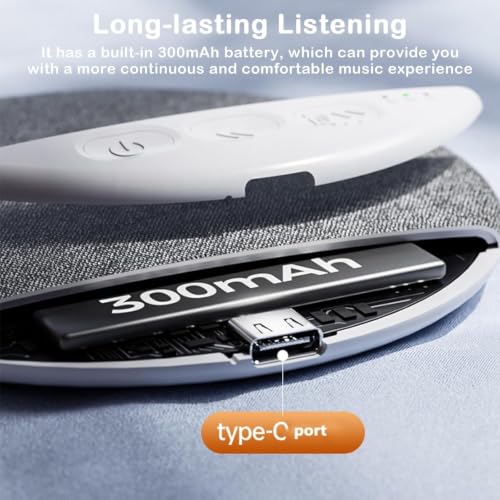 Image of Bluetooth Pillow Speaker for Sleeping, Ultra-Thin Under Pillow Speaker with White, Sleep Timer, Wireless Private Listening, Rechargeable Sleep Aid for Side Sleepers, Bedtime Music