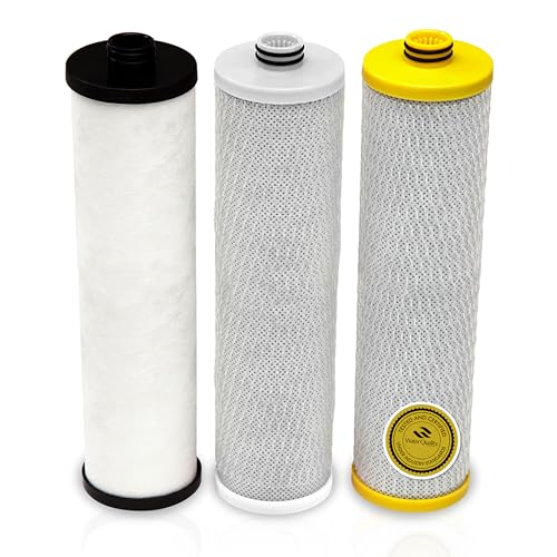 aquasana replacement filter cartridges  fit claryum 3-stage max flow under sink water filter  wqa certified to reduce up to 9999 of pfas microplastics lead amp chlorine  aq-5300r  aq-c3m-r