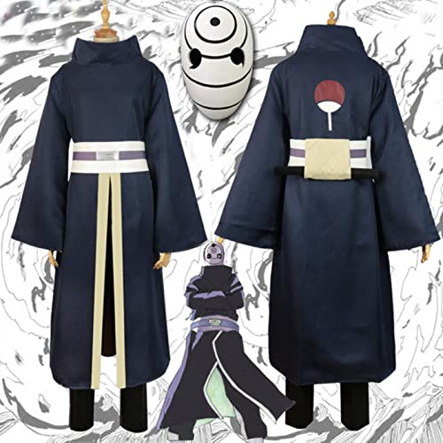 PUYYDS Disfraz de Anime, Conjunto Completo de Disfraz de Akatsuki Ninja, Peluca con Casco y Zapatos