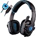 Produktbild SADES SA901 PC Gaming Headset 7.1 Surround Sound USB Kopfhörer mit Rauschunterdrückung Mic und Deep Bass und Lautstärkeregler (blau)