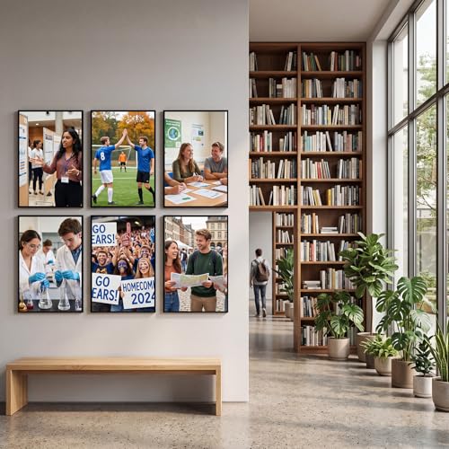Image of QUTREY 18x24 Poster Frames 6 Packs, Black 18x24 Frames for Wall Mounting, Display 18 x 24 Posters, Photos & Art Prints Vertically or Horizontally