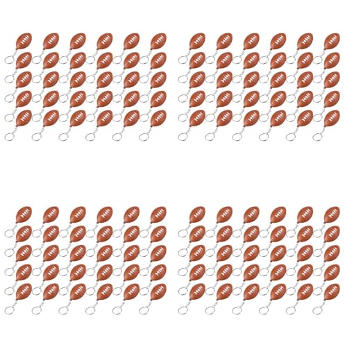 Llaveros de pelota de rugby en pack de 120 unidades para recuerdos de fiestas