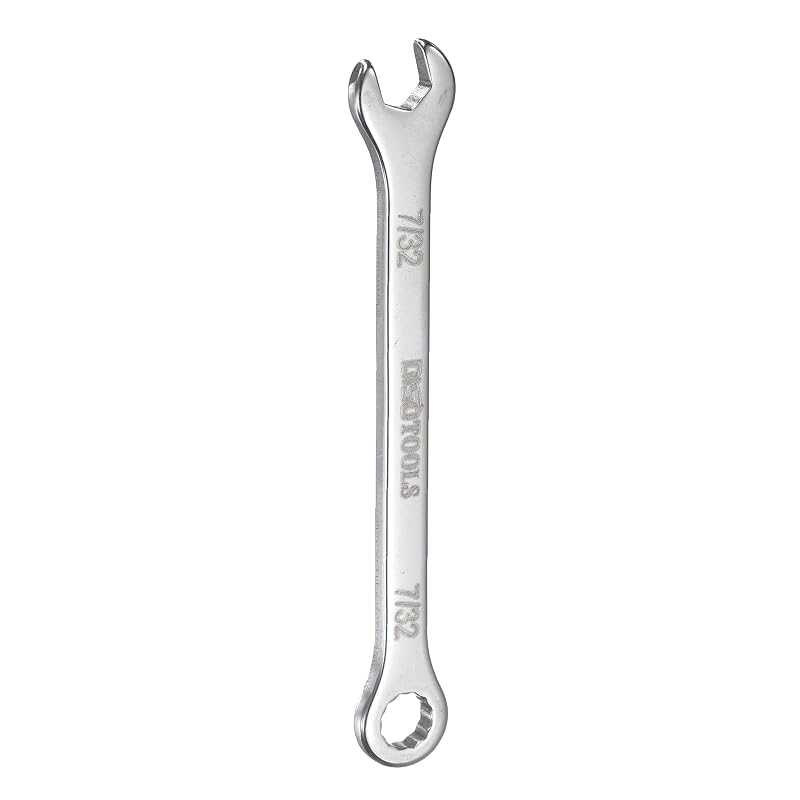 Chave Combinada Fina HARFINGTON 7/32 pol. em Aço Inoxidável, Boca Aberta e Estriado de 12 Pontos, 81,5 mm, 1 unidade