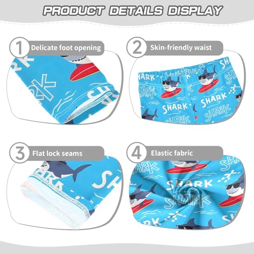 Girls' Leggings Children's Yoga Pants Skinny Printed Dance Shark Comfortable 4T2