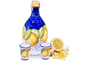 Hand-Painted 'LEMON' Jar Limoncello Kit with Glasses (Made in Italy)
