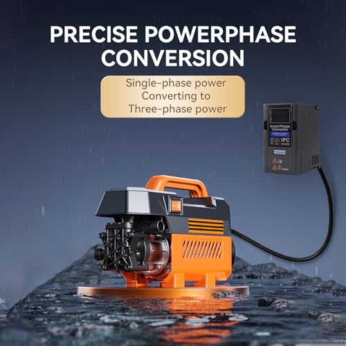 Mollom 7.5KW 220V Single to 3 Phase Invert Phase Converter-10HP 32A Input/Output IPC for 3PH Motor3