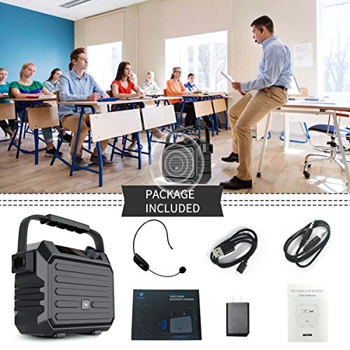 W WINBRIDGE Portable PA Speaker Sound System with Bluetooth Headset Microphone 30W Echo, Wireless Loudspeaker & Voice Amplifier Rechargeable, Small Size, Handy and Multi-functional H5 - Thumbnail 6
