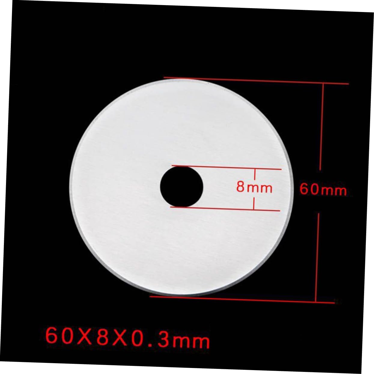 DOITOOL 60mm Rotary Cutter Blades for Fabric Leather and Paper Crafts with Storage Case Round Cutting Wheel Blades for Sewing and Quilting Projects