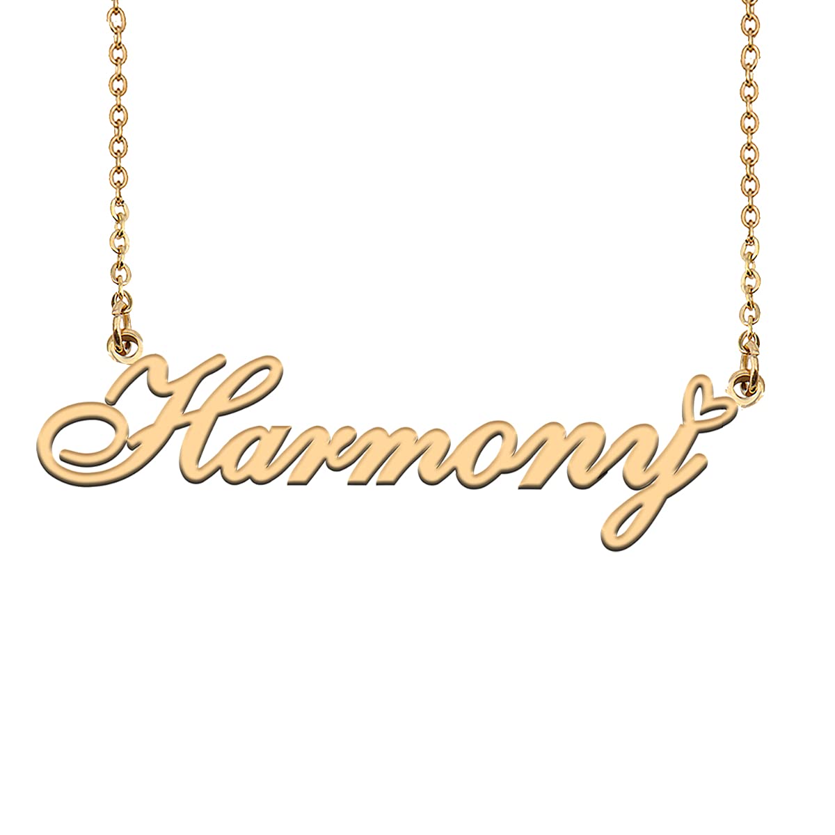 HUAN XUNCustom Name Necklaces Personalized Necklace with Name 18k Gold Plated Heart Stainless Steel Customized Jewelry Gifts for Women Mother Day Christmas Birthday