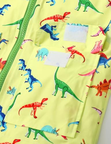 Image of COSLAND Toddler Boys Girls Rain Jacket Waterproof Hooded Raincoat, 2-5T