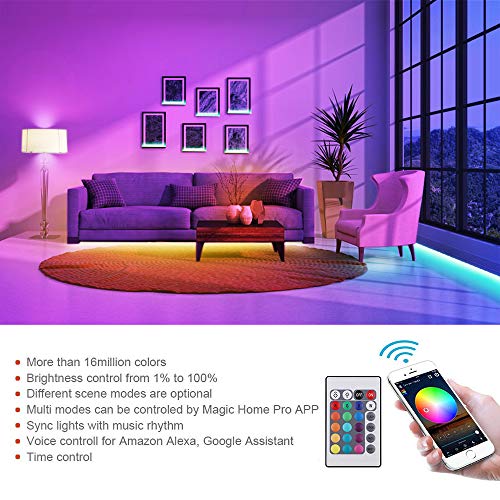 Tira LED RGB WiFi 5 m Control Smart XUNATA miniatura 7