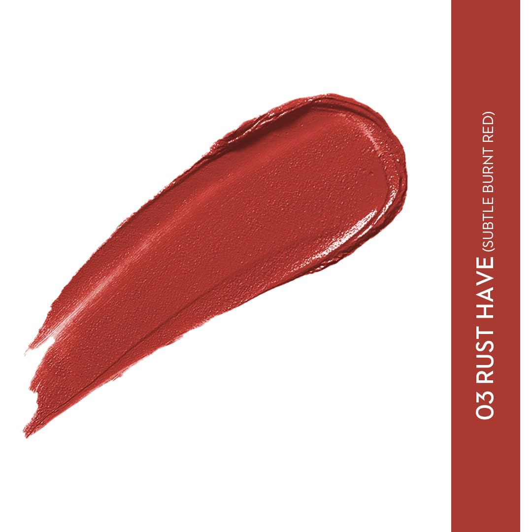 SUGAR Cosmetics Nothing Else Matter Longwear Lipstick - 03 Rust Have (Subtle Burnt Red)