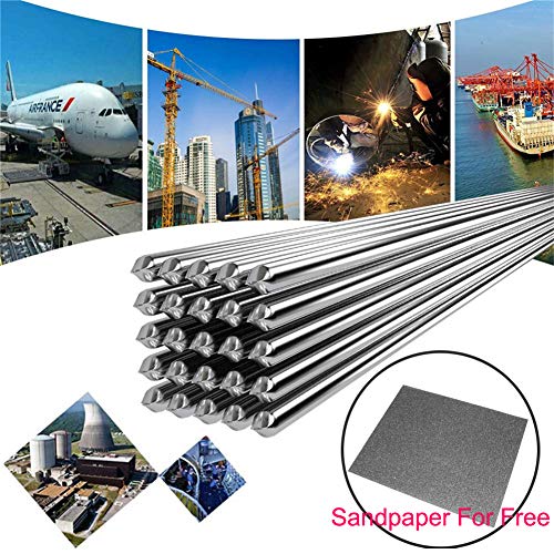 Bassa Temperatura Bacchette di Saldatura in Alluminio, Asta di Saldatura Durevole Al per Riparazione Non c'è Bisogno di Polvere di Saldatura - 10 PC 2.0MM 50CM