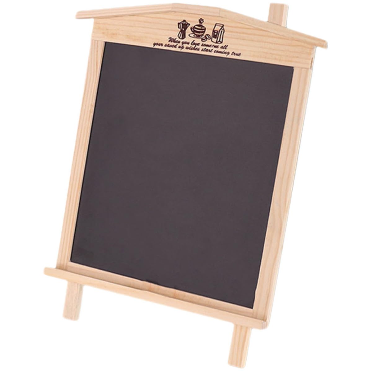 Letrero de pizarra decorativa magnética acabado madera premium 8