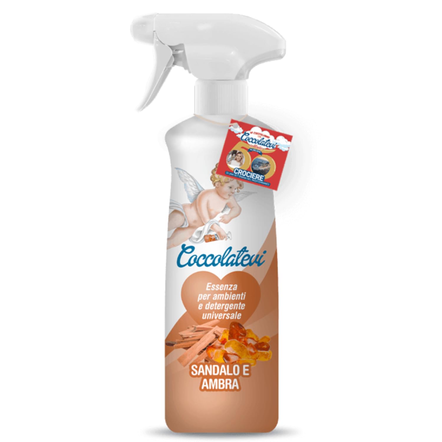 Detergente profumato per ambienti – essenza sandalo e ambra – 750 ml kit con Spugna Brandizzata SPESA & RISPARMIO Inclusa– Variazioni 4/8/12 Pezzi (8)