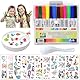 Magische Stifte, 12 Magic Puffy Pen und 1 Keramischem Löffel und 2 Meerjungfrau Tattoo Aufkleber, Magic Pen, Zauberstifte Kinder, Magisches Malset für Zauberstifte Kinder von 4-12 Jahren