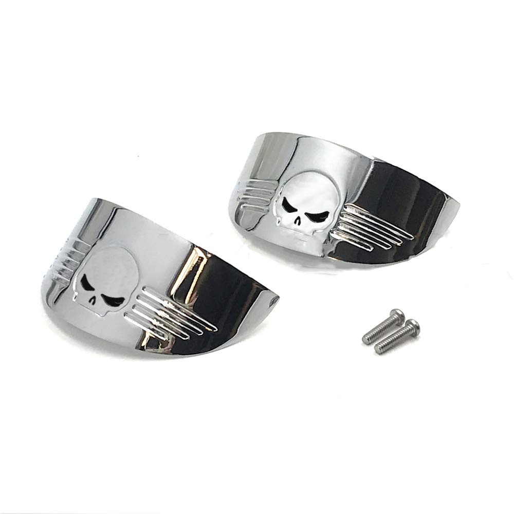 Amazon.com: HTTMT- Chrome Skull Turn Signal Visors Compatible with