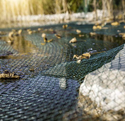 Windhager Laubschutznetz, Abdecknetz, Gartenschutz, zum Schutz von Teichen und Wasserbehältern, inkl. 10 Netzhaltern, grün, 3 x 2 m