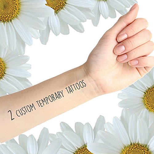 Tattify Custom Temporary Tattoos - Print Your Design Here - 2 Custom Tattoos - Temporary Fake Removable Black or Color Tattoos - Long Lasting and Waterproof
