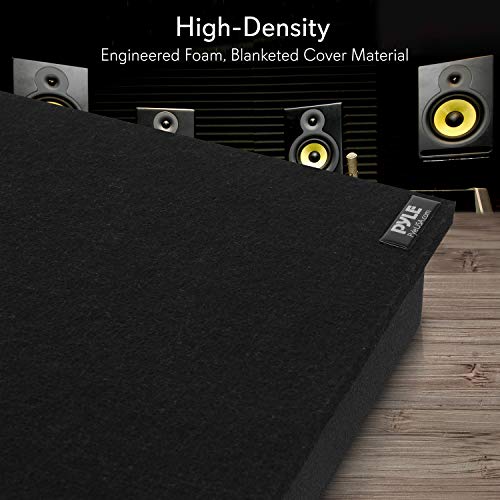 Pyle Sound Dampening Speaker Riser Foam - Audio Acoustic Noise Isolation Platform Pads Recoil Stabilizer W/ Rubber Base Pad For Studio Monitor, Subwoofer, Loud Speakers - Psi15 (15 X 15 X 1.8 Inch) #TOP1