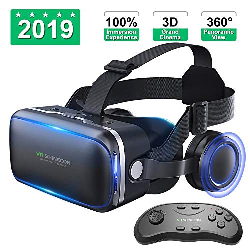 Vr Shinecon Vr Headset for Phone Cool Virtual Reality Goggles for Beginner,