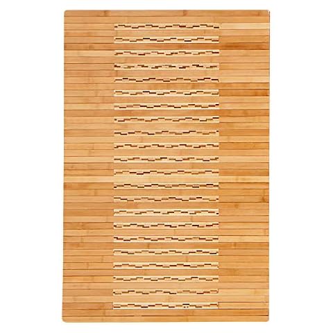 Anji Mountain Hand Crafted Ultra Smooth Non Slip and Absorbent Bathroom & Kitchen Rug, Washable and Quick Dry Mat Mat, Comfortable, Thick Bath Rug Carpet, 24" x 32", Natural Cover