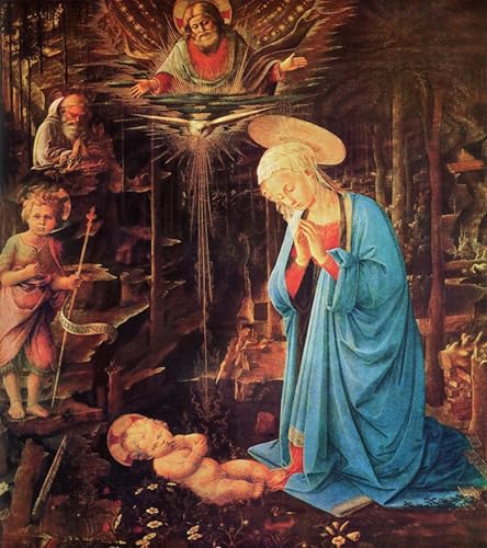 Lienzo Virgen y el Niño Filippino Lippi SERENDIPITP Impresión HD de Alta Calidad 60x90cm