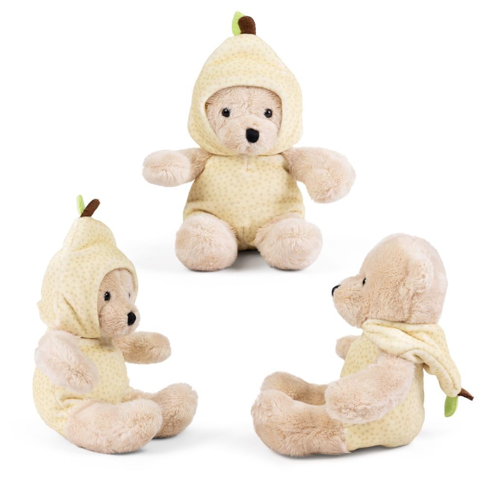 LITTLE Living Nature Play Fruit- Pear Stuffed Plush Toy, 13 centimeters (height) - Image 2