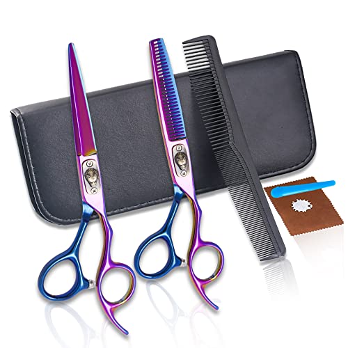 Ciseaux de barbier 6.0 pouces ensemble professionnel ergonomique - 8