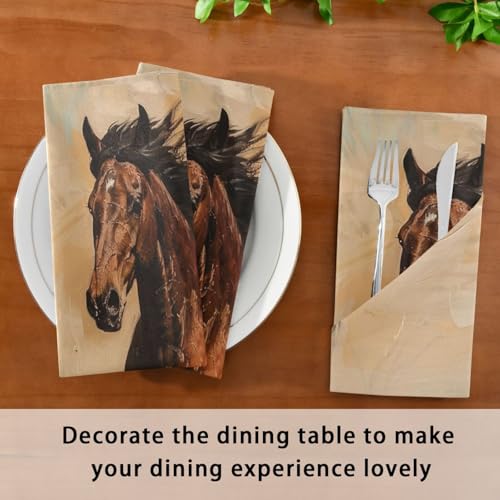 Servilletas de Tela ALAZA Running Horse Set 6 20x20 in miniatura 4