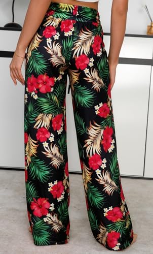 Image of Women Pajama Pants Comfy Lounge Wide Leg Casual Stretch Palazzo Drawstring Pj Bottoms Pants S-3XL